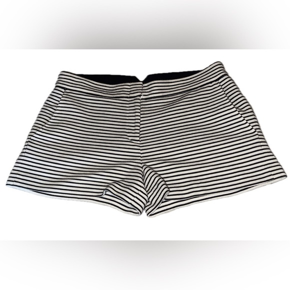 BCBGMaxAzria Pants - BCBGMAXAZRIA Black and White Striped Pockets Shorts Medium